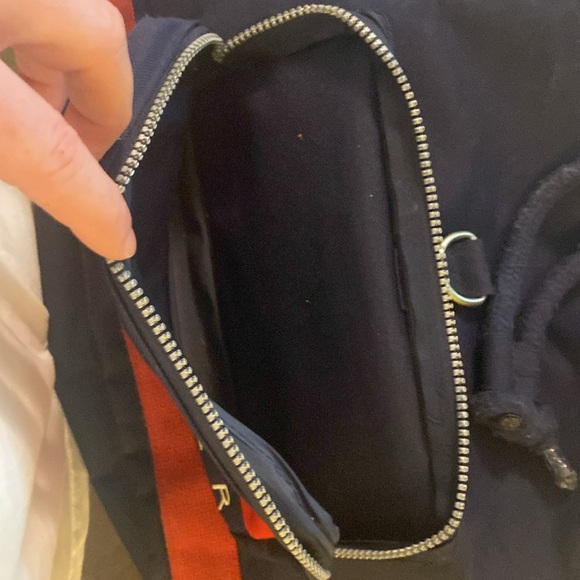 Vtg 90s Tommy Hilfiger Flag Logo Cinch Backpack, Canvas Tote, School Bag - Picture 9 of 16